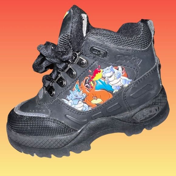 2000 Toddler Pokémon Character Black Boots Size 9 - Picture 1 of 7